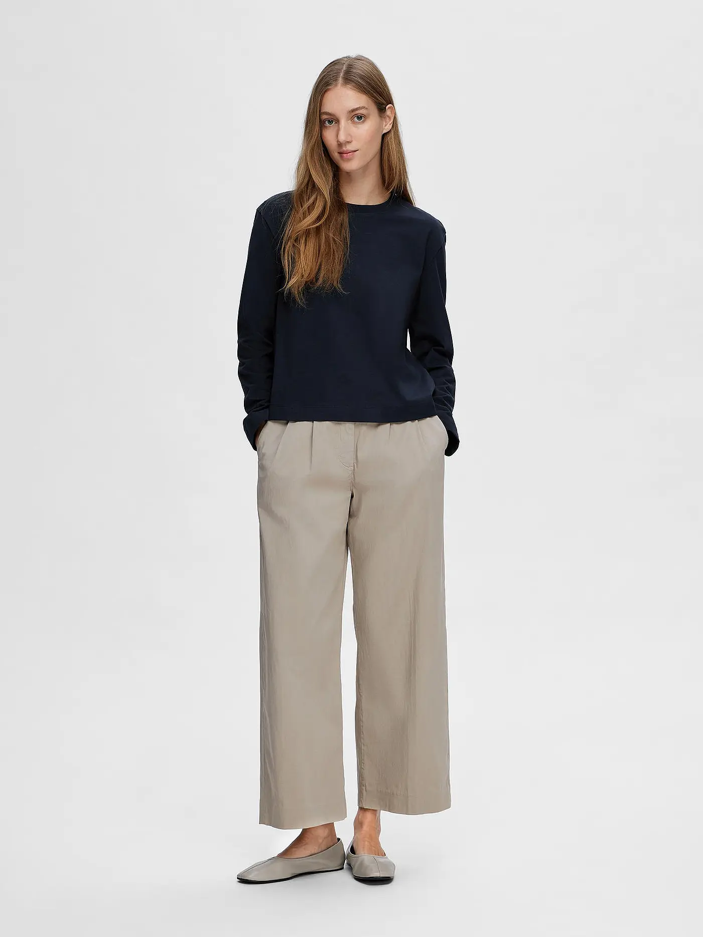 SELECTED FEMME | Langarmshirt SLFESSENTIAL | dunkelblau